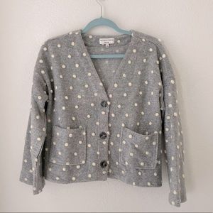 Madewell Pom Pom Button Up Sweater
